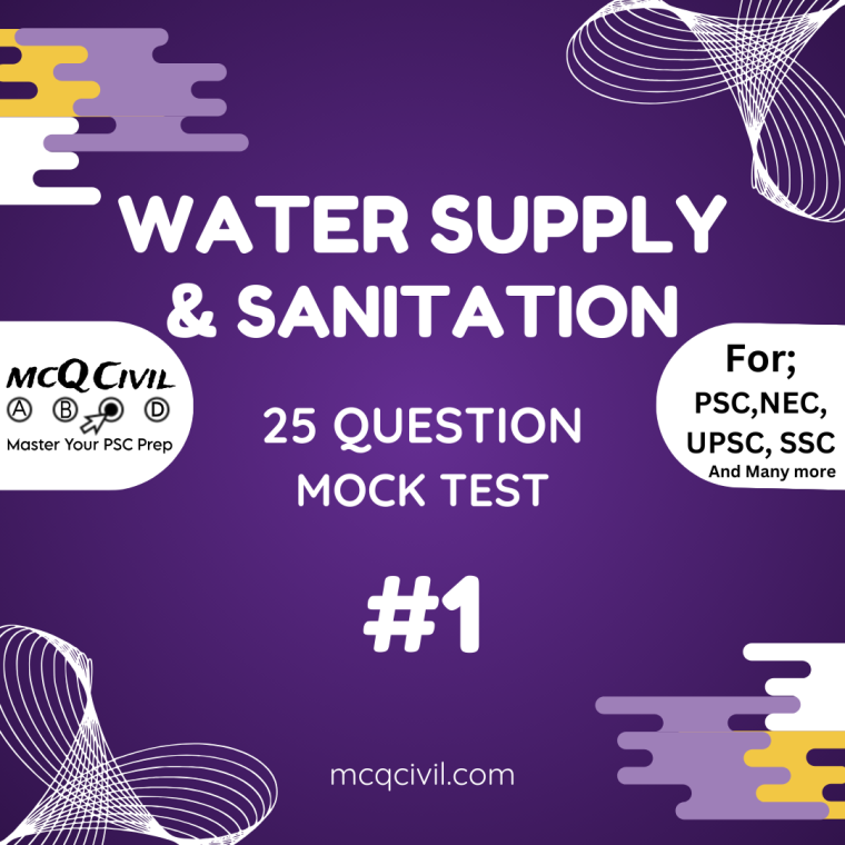 mcq of water supply