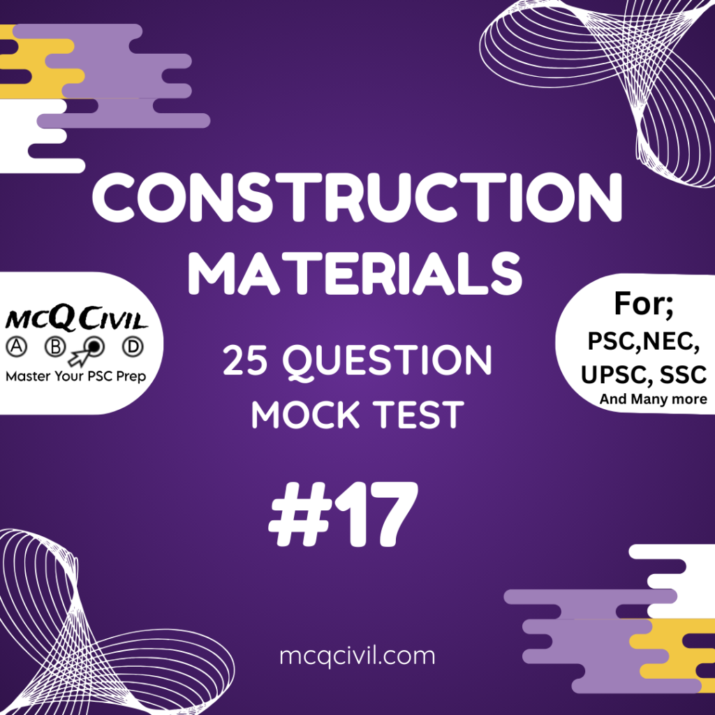 construction materials mcq