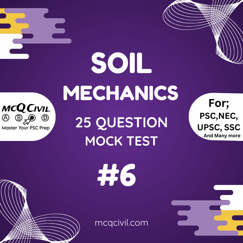soil Mechanics McQ online test