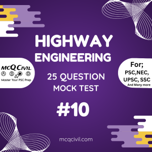 Highway Engineering McQ