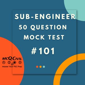 Sub engineer mock test 101