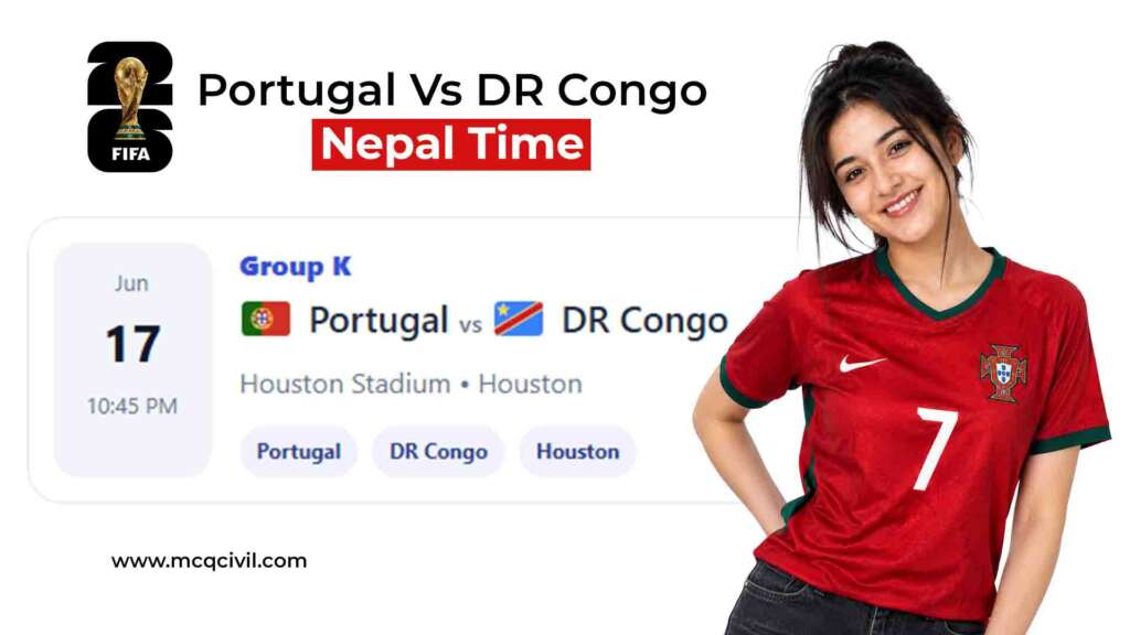 Portugal vs DR Congo Nepal Time