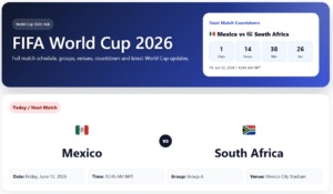 FIFA World Cup 2026 Schedule in Nepal Time